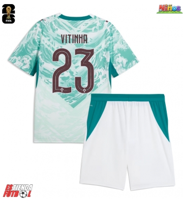 Portugal Vitinha #23 Segunda Equipación Niños Mundial 2026 Manga Corta (+ Pantalones cortos)